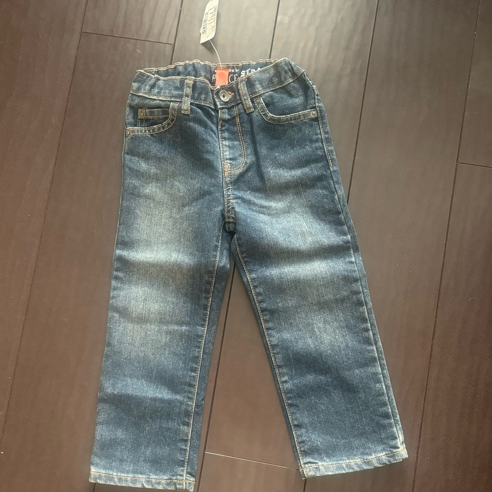 NWT The Children’s Place Straight Adjustable Toddler Boy Jeans size 3T
